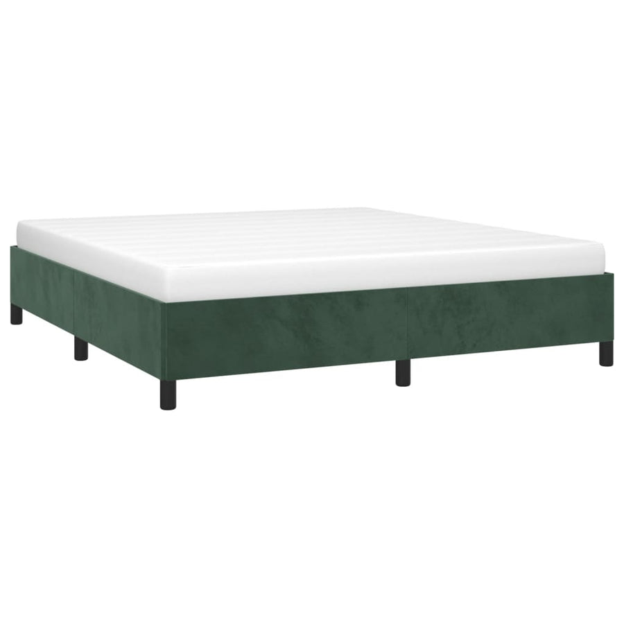 Bedframe Fluweel Donkergroen 160 x 200 cm 35 cm