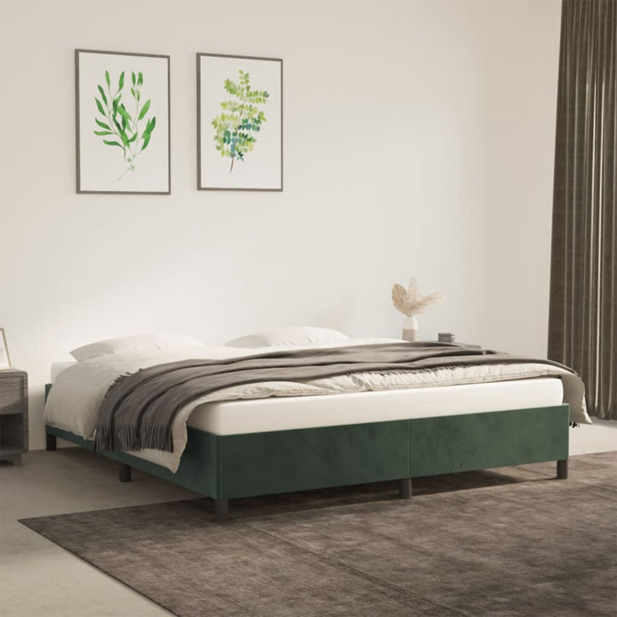 Bedframe Fluweel Donkergroen 160 x 200 cm 35 cm