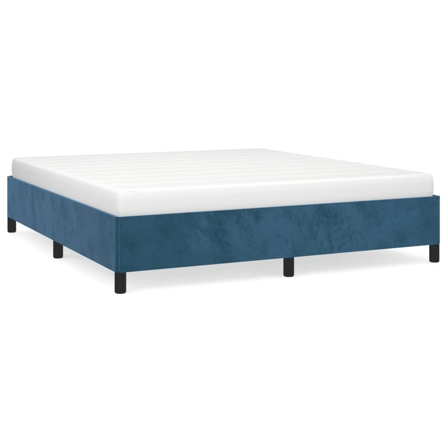 Bedframe Fluweel Donkerblauw 160 x 200 cm 35 cm