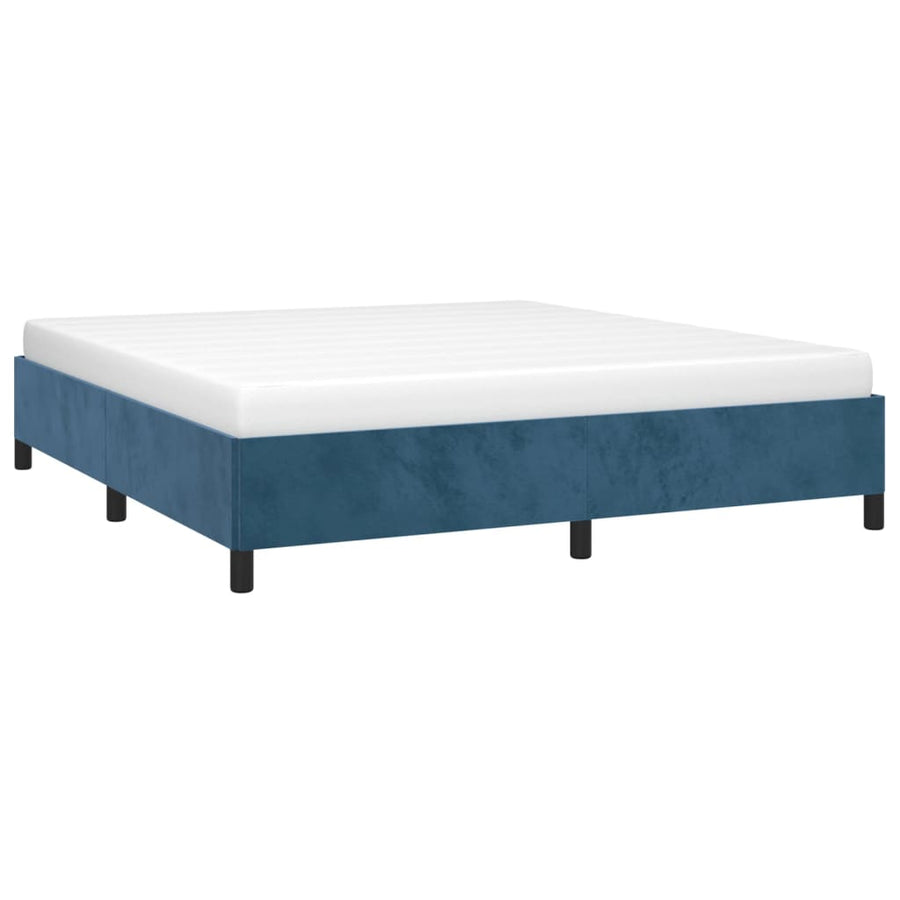 Bedframe Fluweel Donkerblauw 160 x 200 cm 35 cm