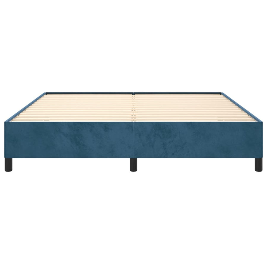 Bedframe Fluweel Donkerblauw 160 x 200 cm 35 cm