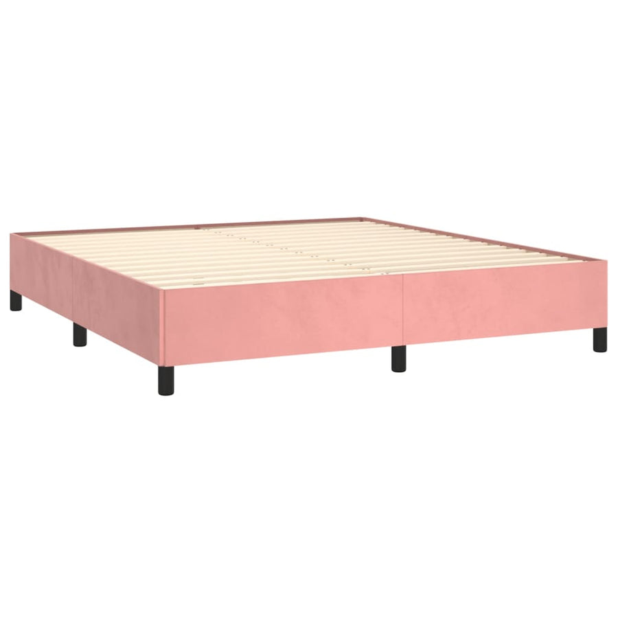 Bedframe Fluweel Roze 160 x 200 cm 35 cm