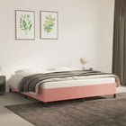 Bedframe Fluweel Roze 160 x 200 cm 35 cm