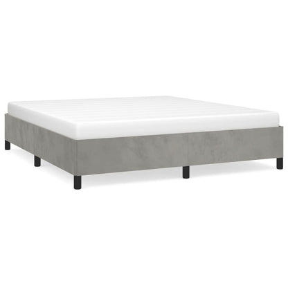 Bedframe Fluweel Lichtgrijs 180 x 200 cm 35 cm