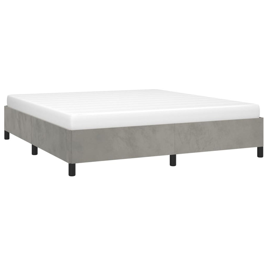 Bedframe Fluweel Lichtgrijs 180 x 200 cm 35 cm
