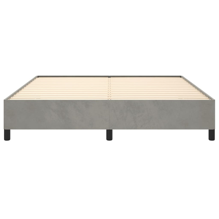 Bedframe Fluweel Lichtgrijs 180 x 200 cm 35 cm