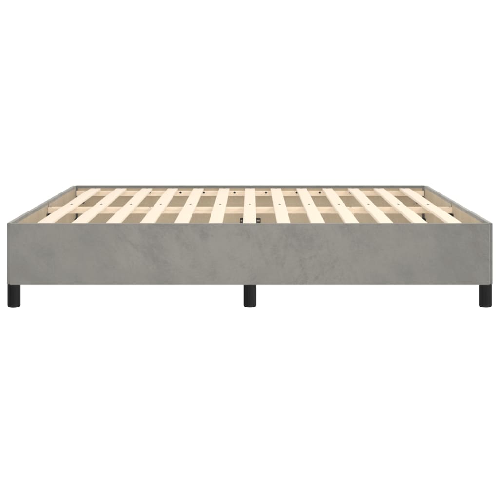 Bedframe Fluweel Lichtgrijs 180 x 200 cm 35 cm