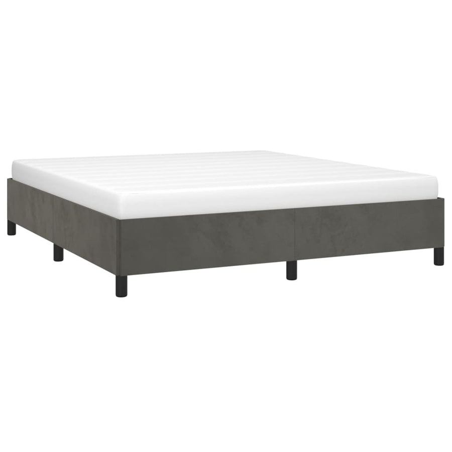 Bedframe Fluweel Donkergrijs 180 x 200 cm 35 cm