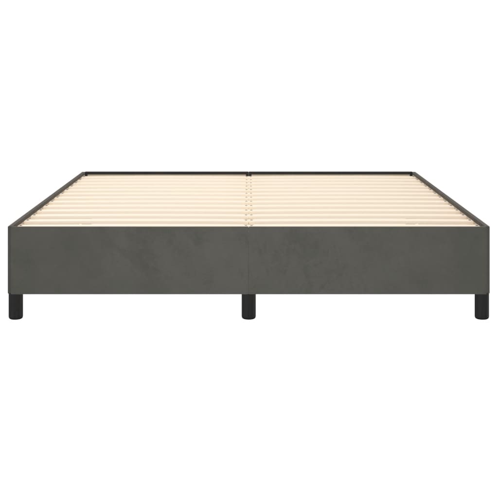 Bedframe Fluweel Donkergrijs 180 x 200 cm 35 cm