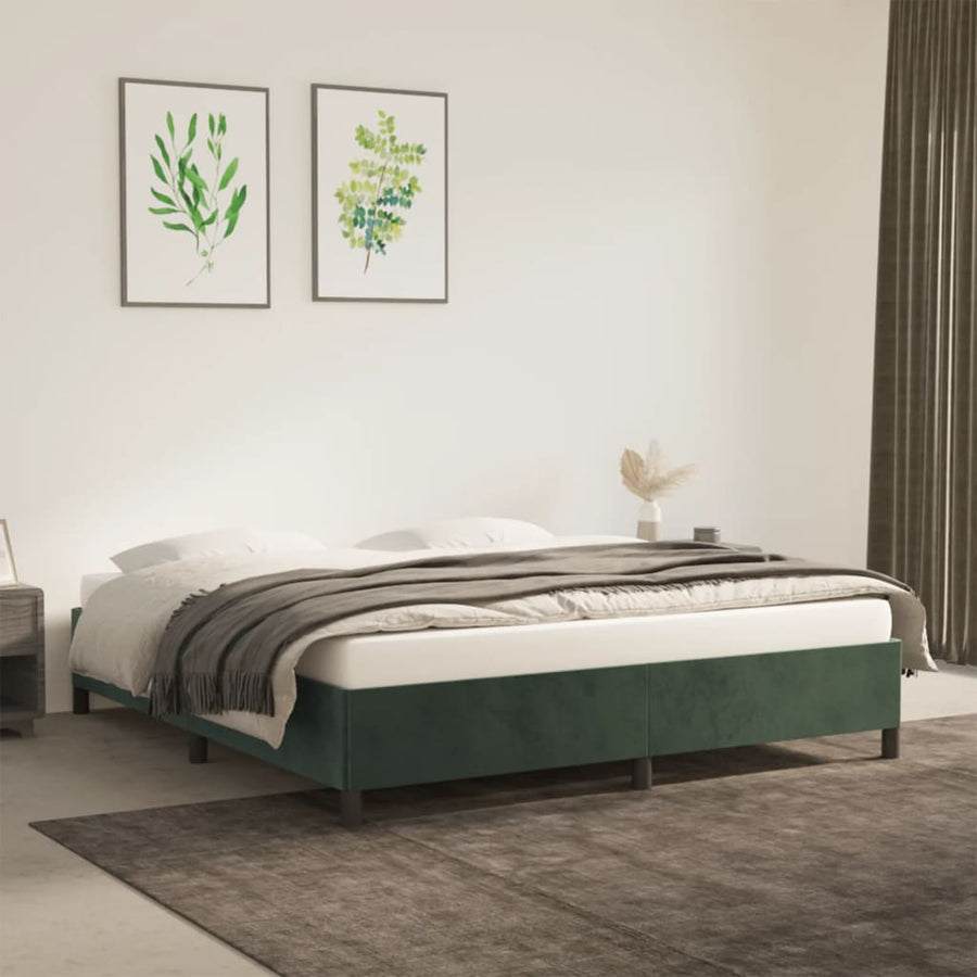 Bedframe Fluweel Donkergroen 180 x 200 cm 35 cm