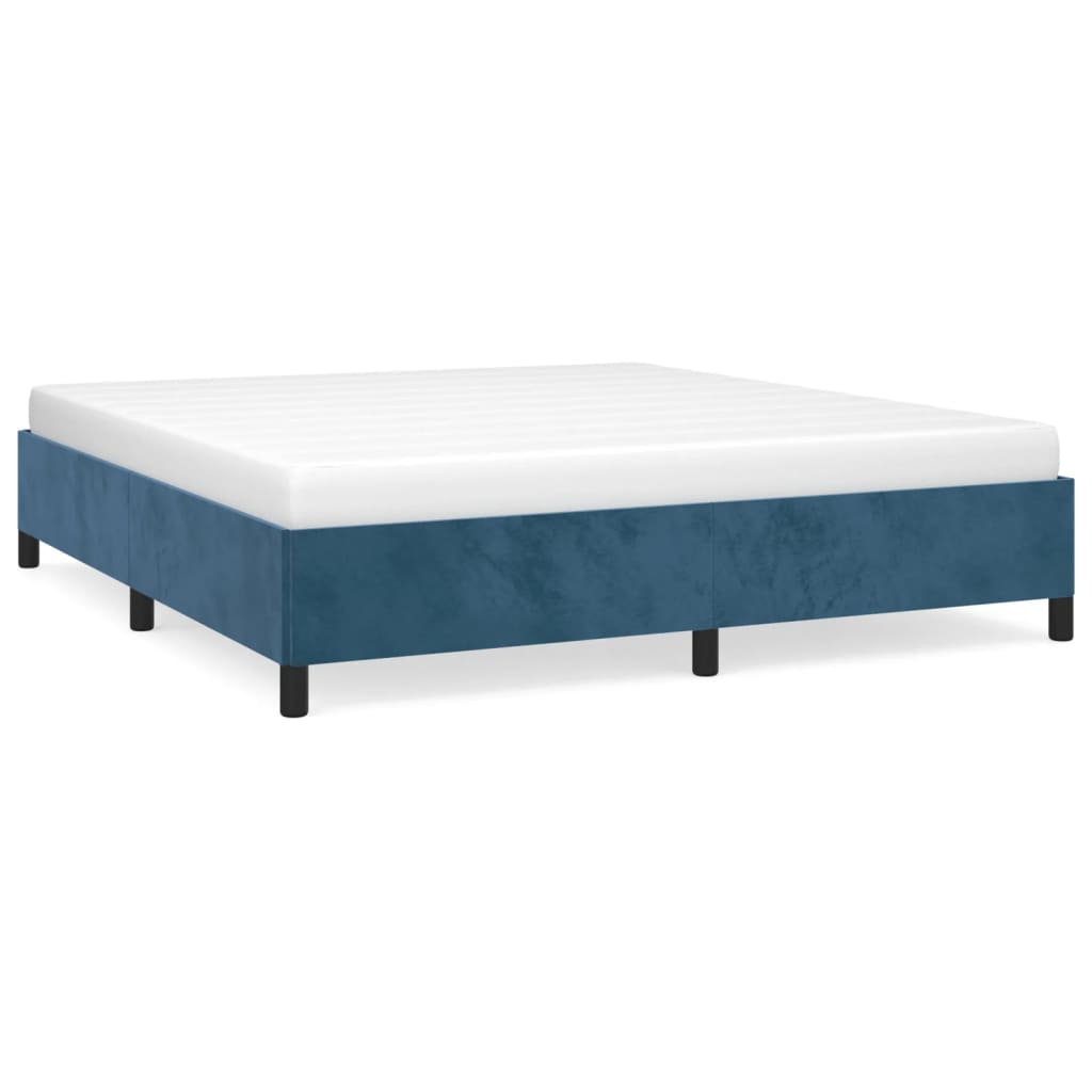 Bedframe Fluweel Donkerblauw 180 x 200 cm 35 cm
