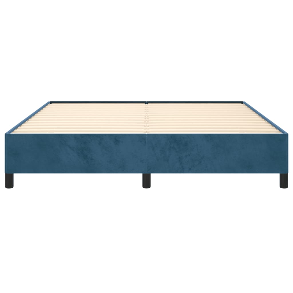 Bedframe Fluweel Donkerblauw 180 x 200 cm 35 cm