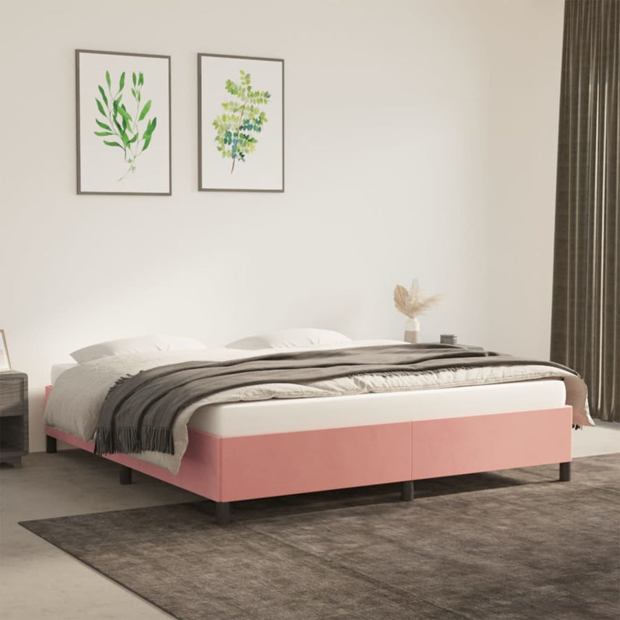 Bedframe Fluweel Roze 180 x 200 cm 35 cm