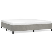 Bedframe Fluweel Lichtgrijs 200 x 200 cm 35 cm