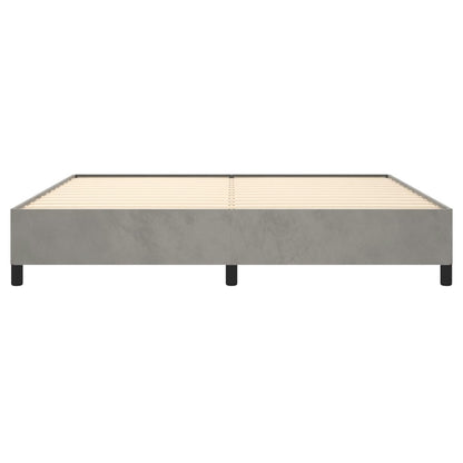 Bedframe Fluweel Lichtgrijs 200 x 200 cm 35 cm