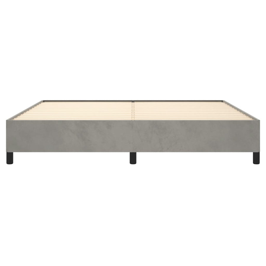 Bedframe Fluweel Lichtgrijs 200 x 200 cm 35 cm