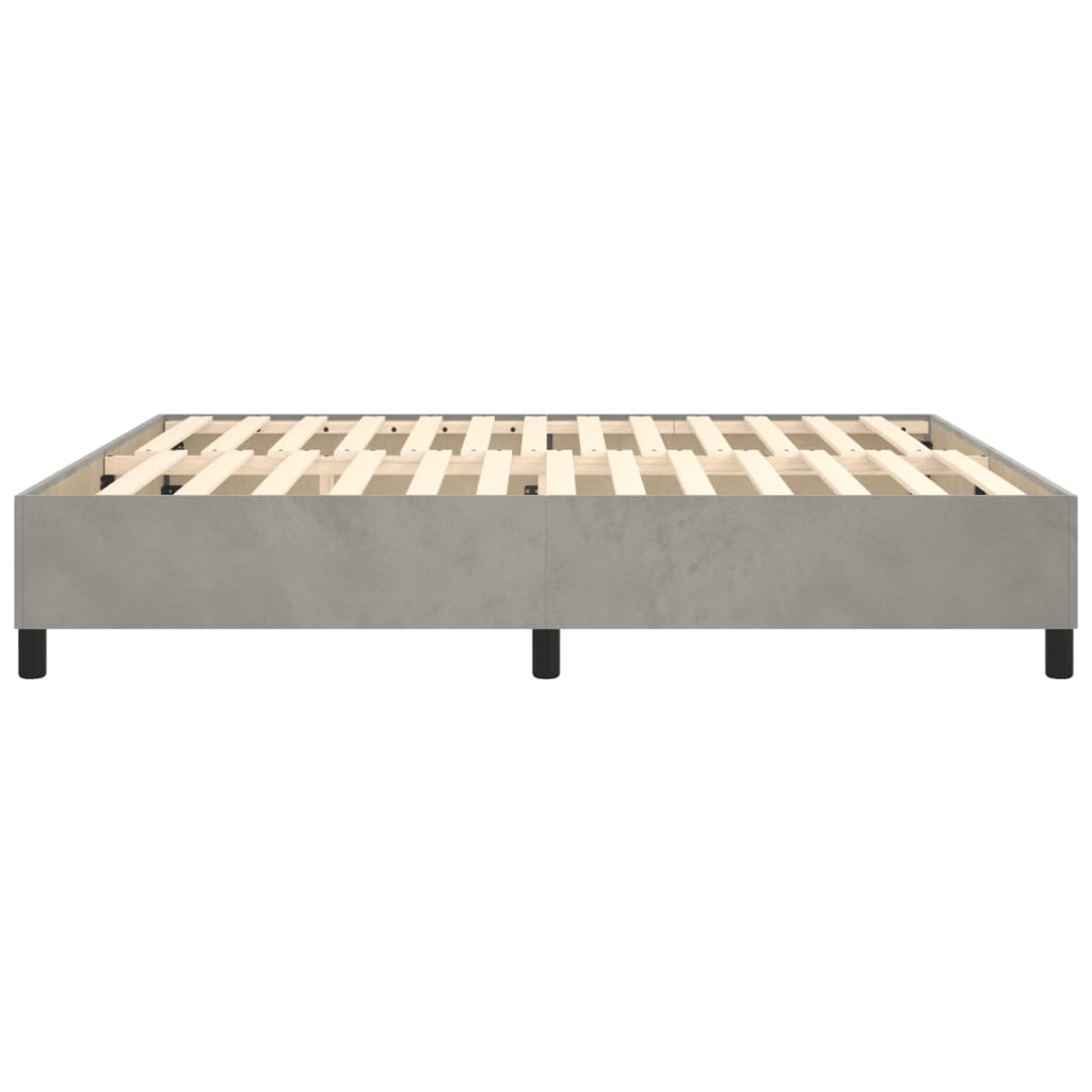 Bedframe Fluweel Lichtgrijs 200 x 200 cm 35 cm