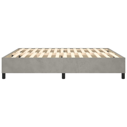 Bedframe Fluweel Lichtgrijs 200 x 200 cm 35 cm