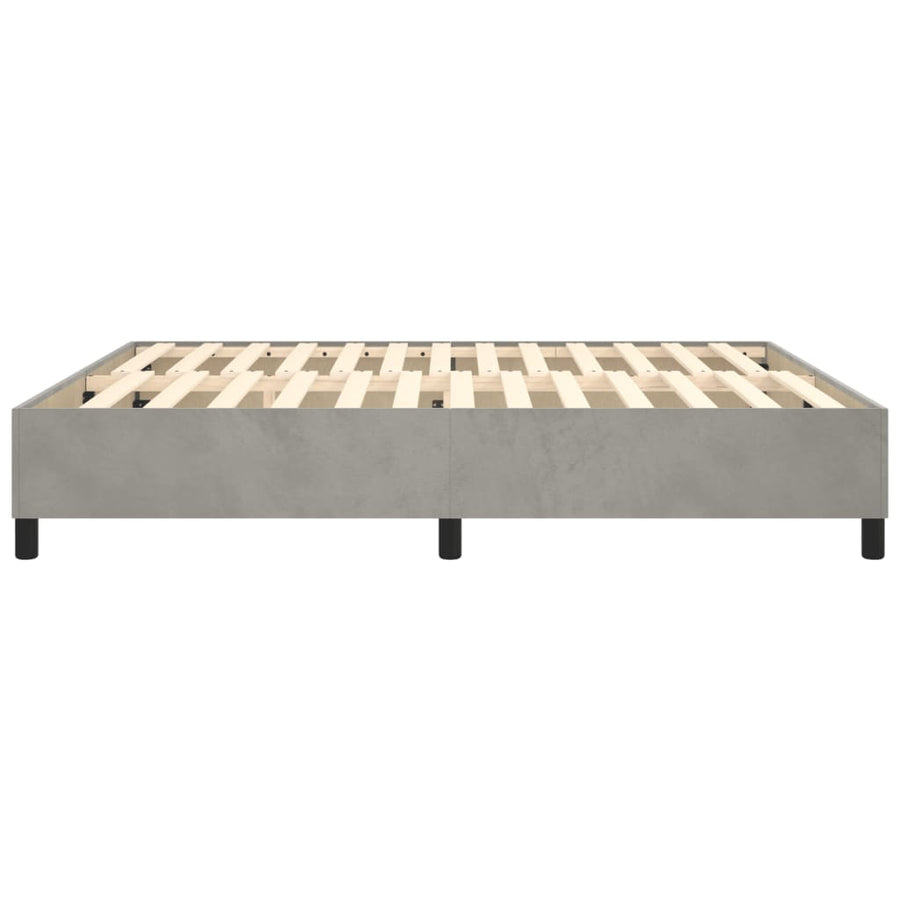 Bedframe Fluweel Lichtgrijs 200 x 200 cm 35 cm