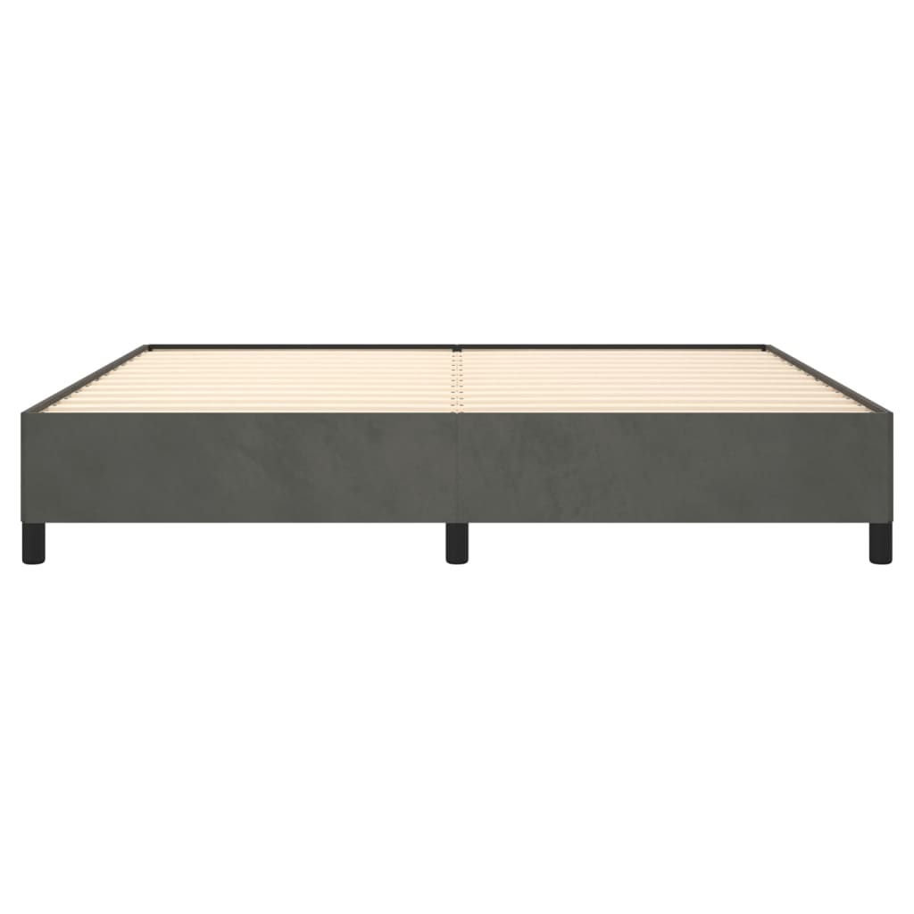 Bedframe Fluweel Donkergrijs 200 x 200 cm 35 cm