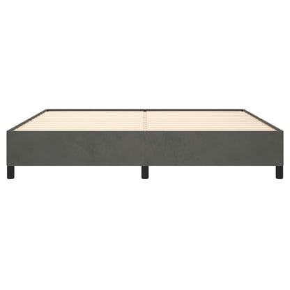 Bedframe Fluweel Donkergrijs 200 x 200 cm 35 cm