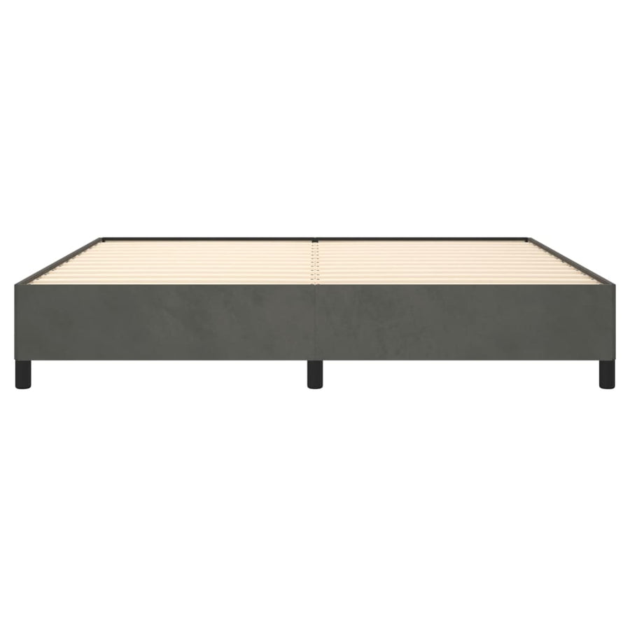 Bedframe Fluweel Donkergrijs 200 x 200 cm 35 cm