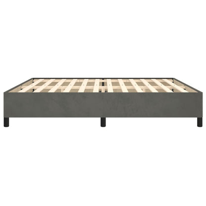 Bedframe Fluweel Donkergrijs 200 x 200 cm 35 cm