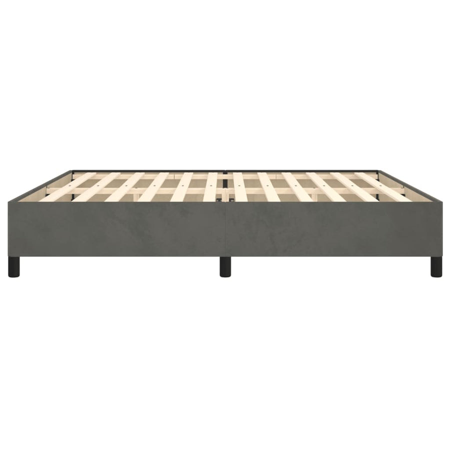 Bedframe Fluweel Donkergrijs 200 x 200 cm 35 cm