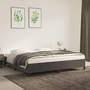 Bedframe 200x200 cm fluweel donkergrijs