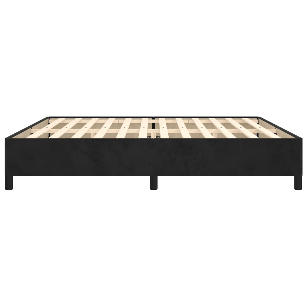 Bedframe Fluweel Zwart 200 x 200 cm 35 cm