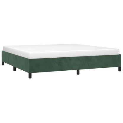 Bedframe Fluweel Donkergroen 200 x 200 cm 35 cm