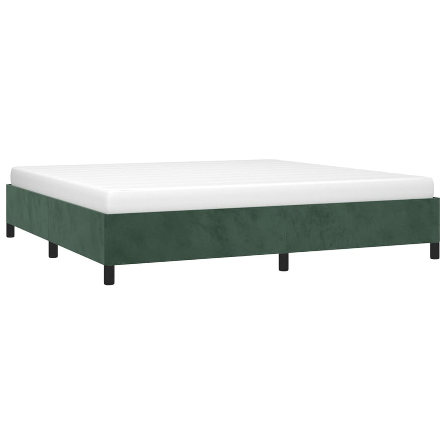 Bedframe Fluweel Donkergroen 200 x 200 cm 35 cm