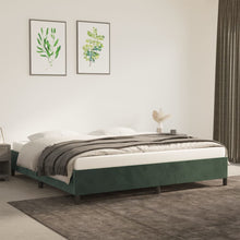 Bedframe Fluweel Donkergroen 200 x 200 cm 35 cm