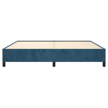 Bedframe Fluweel Donkerblauw 200 x 200 cm 35 cm