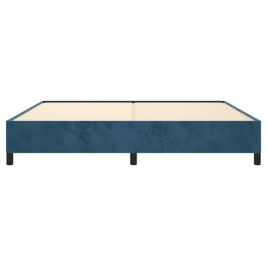 Bedframe Fluweel Donkerblauw 200 x 200 cm 35 cm