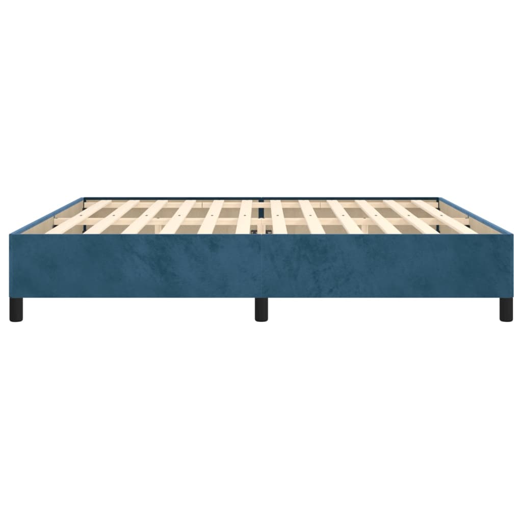 Bedframe Fluweel Donkerblauw 200 x 200 cm 35 cm