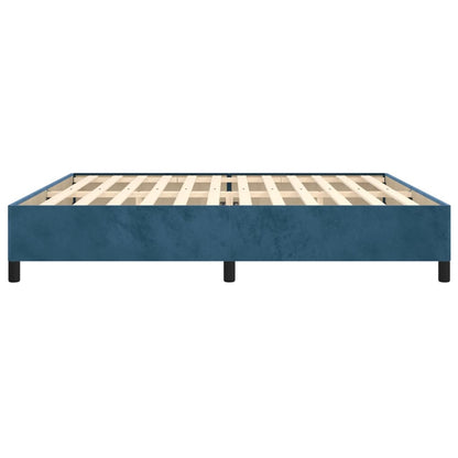 Bedframe Fluweel Donkerblauw 200 x 200 cm 35 cm
