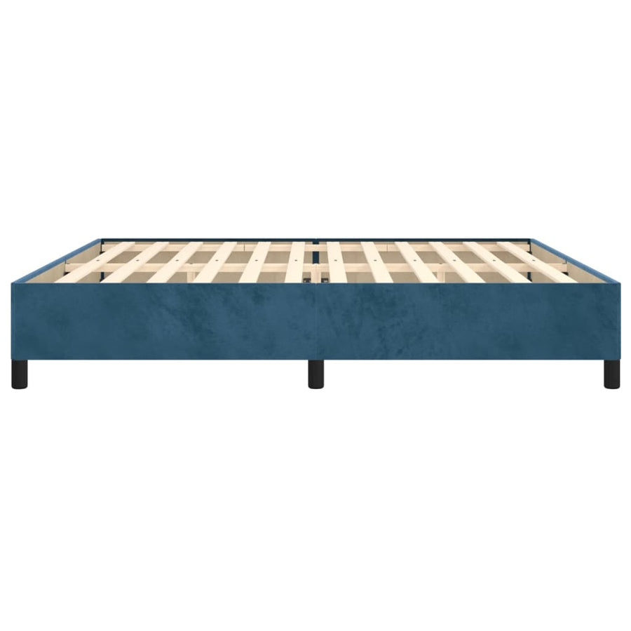 Bedframe Fluweel Donkerblauw 200 x 200 cm 35 cm