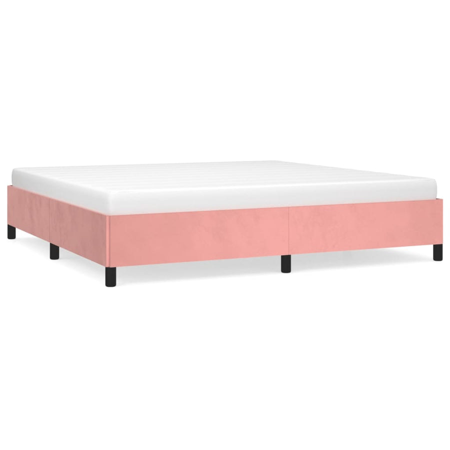 Bedframe Fluweel Roze 200 x 200 cm 35 cm