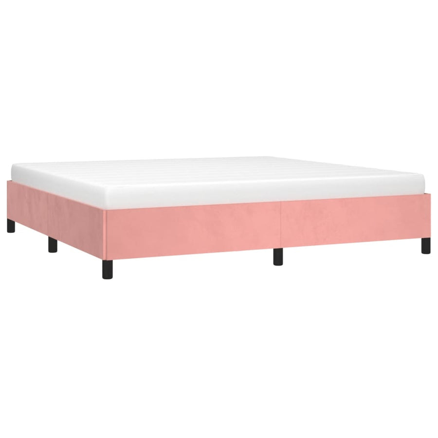 Bedframe Fluweel Roze 200 x 200 cm 35 cm