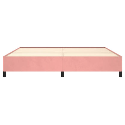 Bedframe Fluweel Roze 200 x 200 cm 35 cm