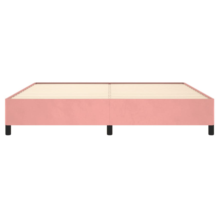 Bedframe Fluweel Roze 200 x 200 cm 35 cm