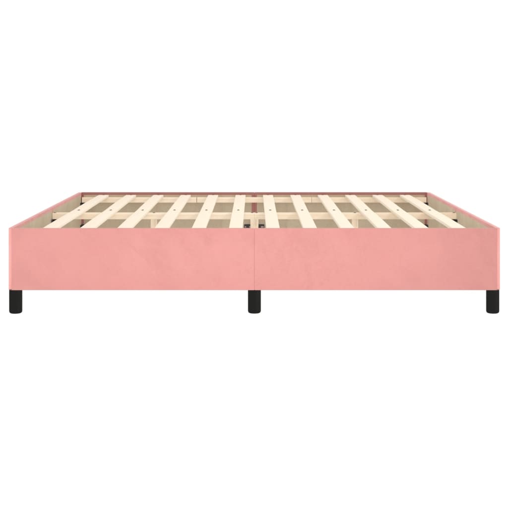Bedframe Fluweel Roze 200 x 200 cm 35 cm
