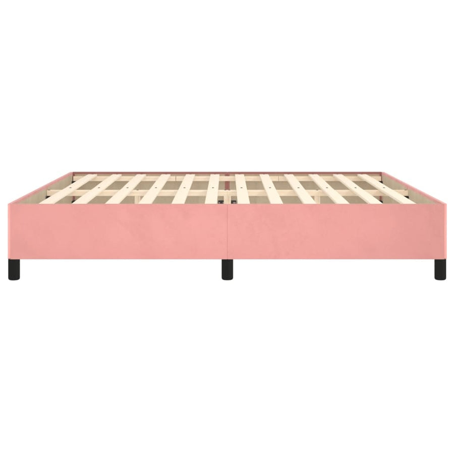 Bedframe Fluweel Roze 200 x 200 cm 35 cm