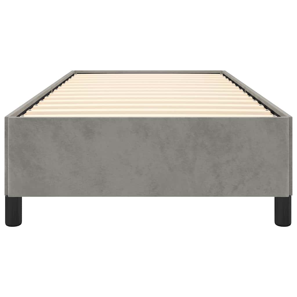 Bedframe zonder matras lichtgrijs 100x190 cm Tweepersoons fluweel