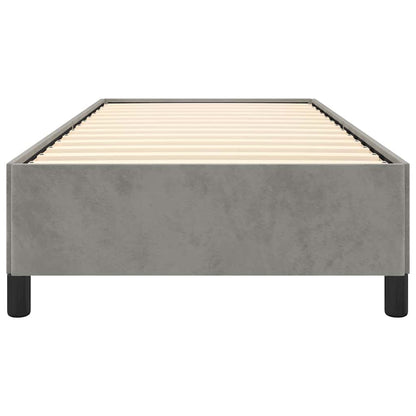 Bedframe zonder matras lichtgrijs 100x190 cm Tweepersoons fluweel
