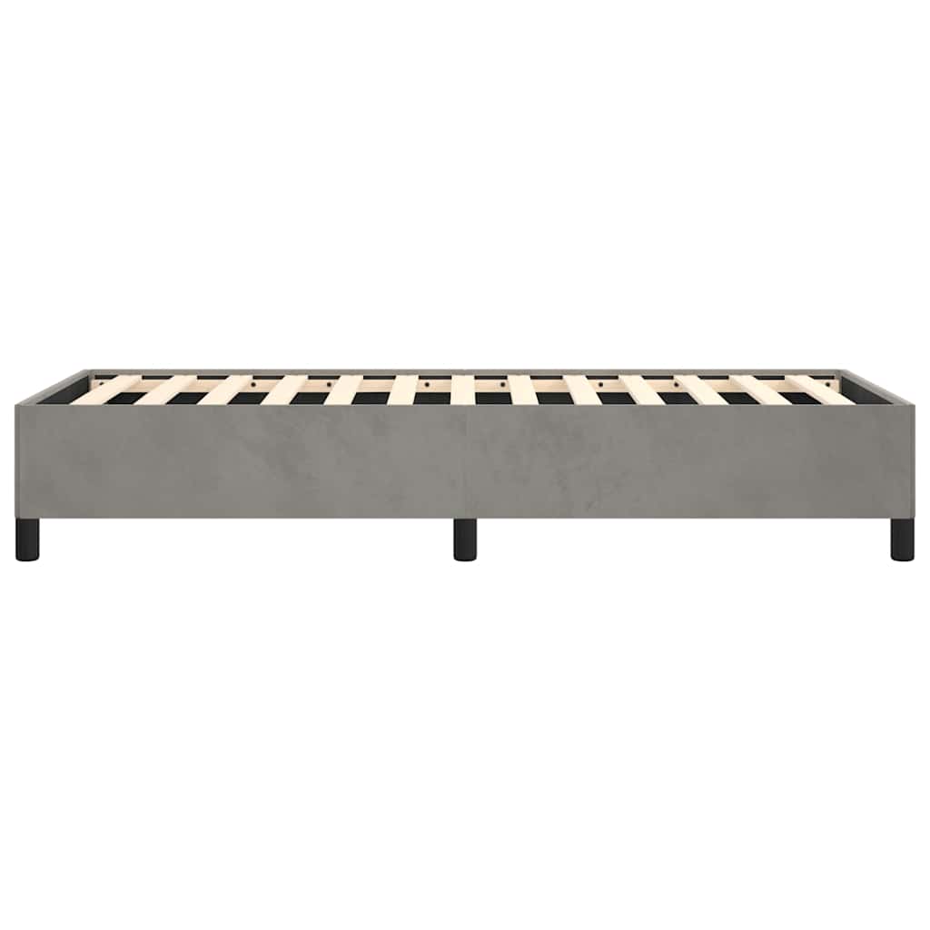 Bedframe zonder matras lichtgrijs 100x190 cm Tweepersoons fluweel