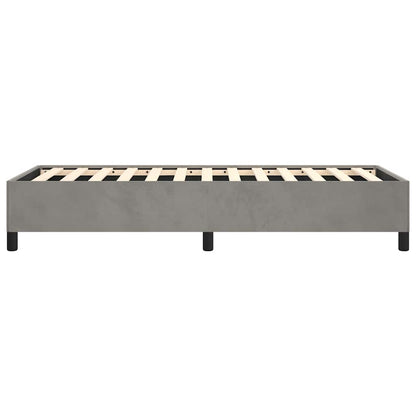 Bedframe zonder matras lichtgrijs 100x190 cm Tweepersoons fluweel