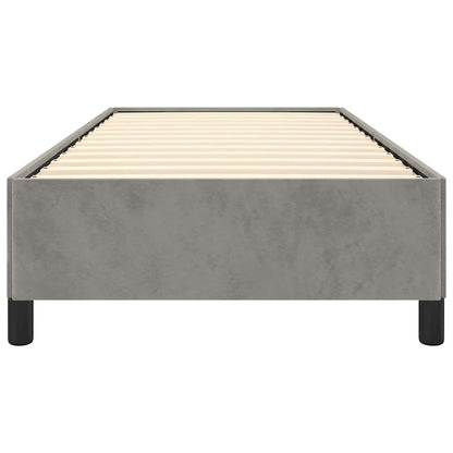 Bedframe zonder matras lichtgrijs 100x203 cm Twin XL fluweel