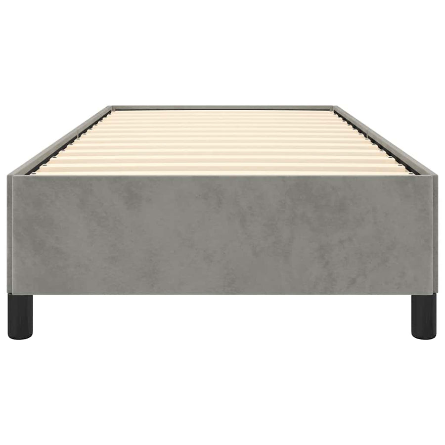 Bedframe zonder matras lichtgrijs 100x203 cm Twin XL fluweel